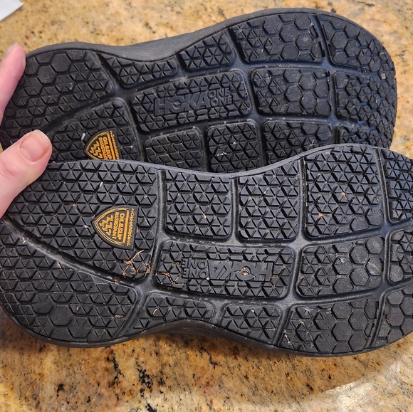 HOKA Black Bondi SR Running Shoes Womens Size 10 Black On Black Leather - Picture 4 of 8